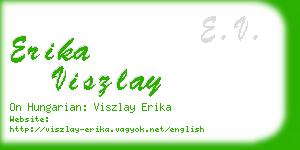 erika viszlay business card
